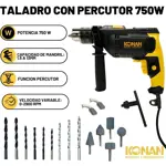 Combo Konan Taladro 13mm 750W + Amoladora 115mm 720W