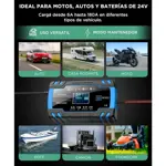Cargador de Batería Inteligente Gadnic Automatico 12v 8a 24v 4a 