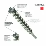 BOSCH HC5044 Broca de martillo rotativo SDS-max® SpeedX™ de 7/8 pulg. x 29 pulg.