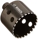 Sierra de perforación de diamante BOSCH HDG214 de 2-1/4 pulgadas, negra.