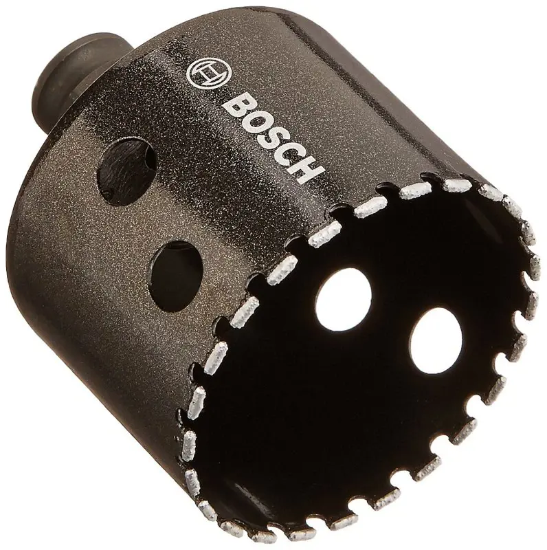 Sierra de perforación de diamante BOSCH HDG214 de 2 1/4 pulgadas, negra.