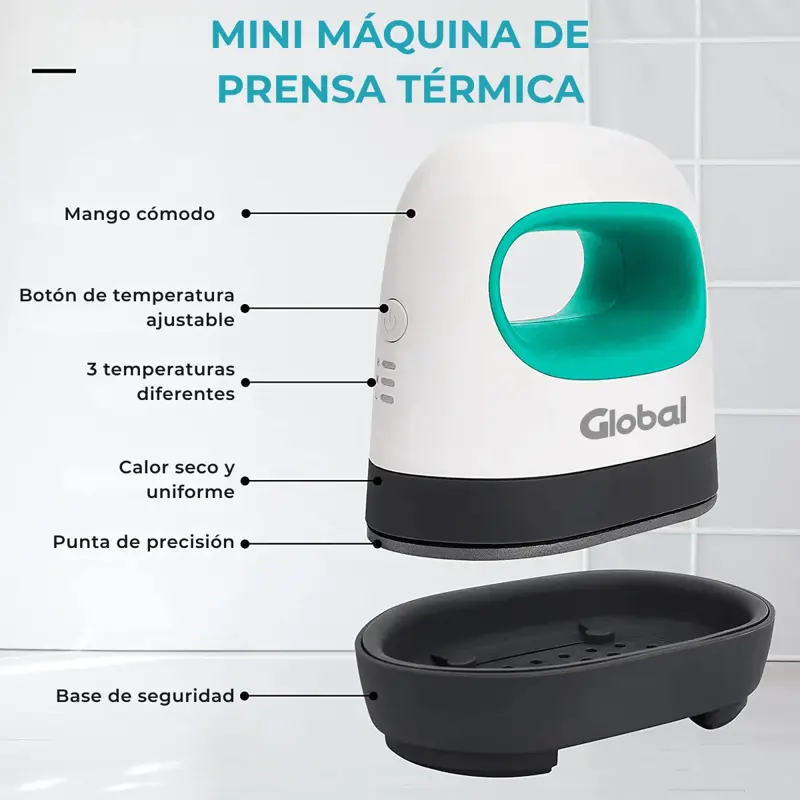 Plancha Estampadora Sublimadora Textil Portátil Global