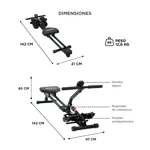 Maquina De Remo Force By Gadnic Plegable Resistencia Regulable