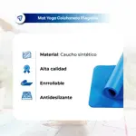 Mat Yoga Antideslizante 10mm Colchonetas Ejercicio Pilates Azul Waggs