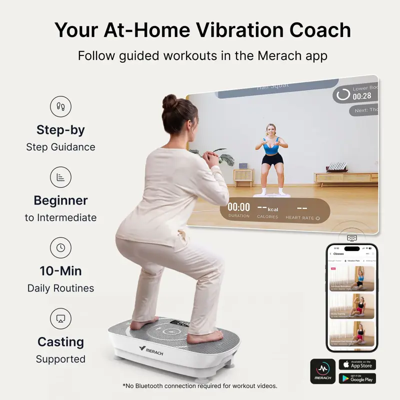 Máquina Vibratoria MERACH CV30 Pro 400lbs Bluetooth Home Gym