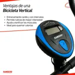 bicicleta magnética vertical arg-161 randers color negro