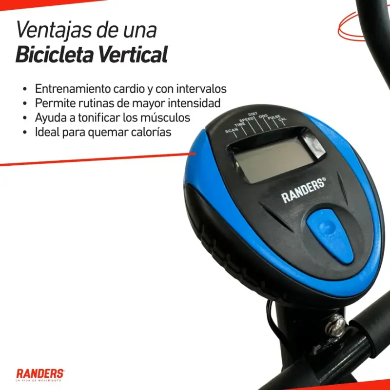bicicleta magnética vertical arg 161 randers color negro