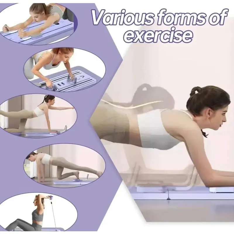 Tabla Pilates Reformer Plegable Gym Fitness Verde