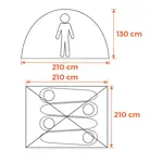Carpa Iglu 4 Personas Azul