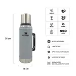 Termo Stanley Clasico 950Ml Con Manija - Silver