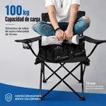 Silla Plegable Camping Director Reforzada Novohome Portavaso