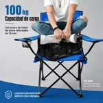 Silla Plegable Camping Director Reforzada Novohome Portavaso