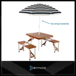 Set de camping/playa Bynox con mesa plegable y bancos FS-CMPPLG-MA