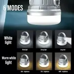 Lampara Camping Farol Colgante Recargable Solar Usb