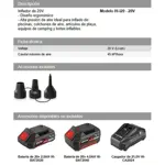 Inflador Daihatsu Hi-I20 20V Sin Bateria Ni Cargador