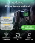 Binoculares Digitales Gadnic Visión Nocturna 800 m Pantalla IPS