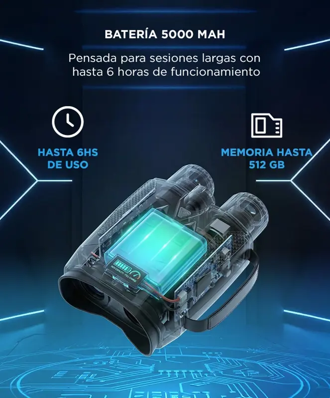 Binoculares Digitales Gadnic Visión Nocturna 800 m Pantalla IPS