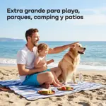 Lona Playera Impermeable Portatil Waggs Manta Picnic Camping Azul