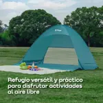 Carpa Playera Automática Pop Up Familiar Waggs Impermeable Azul