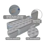 Colchón Sommier Inflable 1 Plaza Bomba Eléctrica Usb Waggs Gris