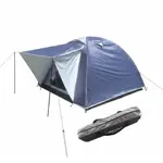 Carpa Con Sobre Techo y Alero Waggs 4 Personas Impermeable Azul