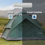Carpa Gazebo Autoarmable Waggs Impermeable 4 Personas Azul