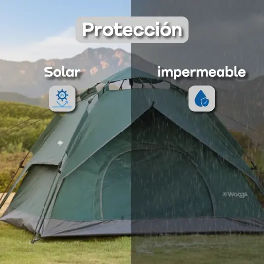 Carpa Gazebo Autoarmable Waggs Impermeable 4 Personas Verde