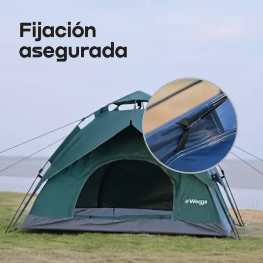 Carpa Gazebo Autoarmable Waggs Impermeable 4 Personas Verde