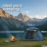 Carpa Autoarmable 2 Ventanas Waggs Impermeable Con Alero Azul