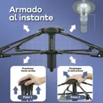 Carpa Autoarmable Waggs 6 Personas Impermeable Doble Alero Azul