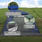 Carpa Autoarmable Waggs 6 Personas Impermeable Doble Alero Azul