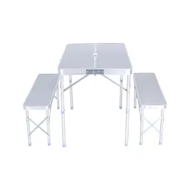 Set  Plegable Aluminio Mesa + 2 Ban...