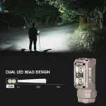 Linterna WUBEN E7 1800 lúmenes recargable con imán IP68