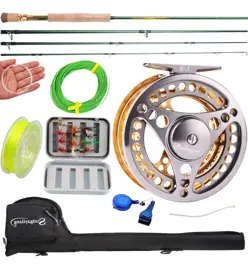  Combo De Caña Y Carrete De Pesca C...