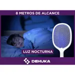 Matamoscas Eléctrico 3 En 1 Recargable Con Luz Nocturna Y Trampa Usb 800mah Dehuka