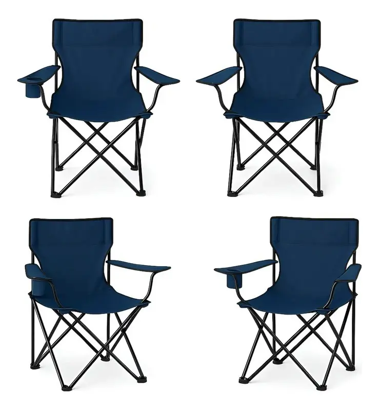 Combo x4 Sillas Director – Azul Compactas y Reforzadas