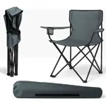Silla Director de Camping – Gris Premium Reforzada