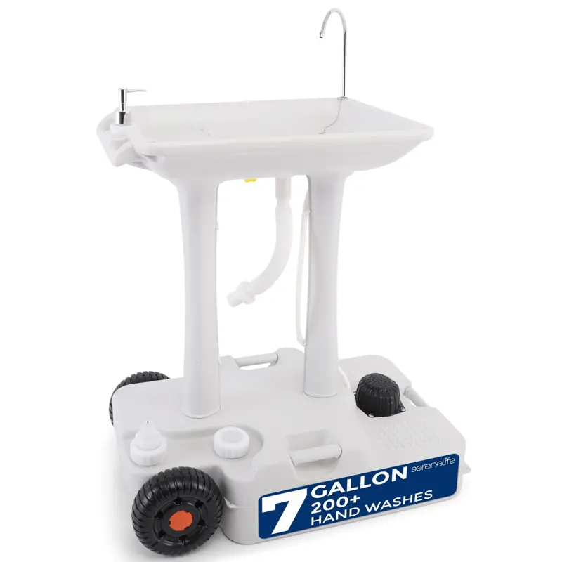 Estación Lava Manos Portátil SereneLife 30L con Dispensador