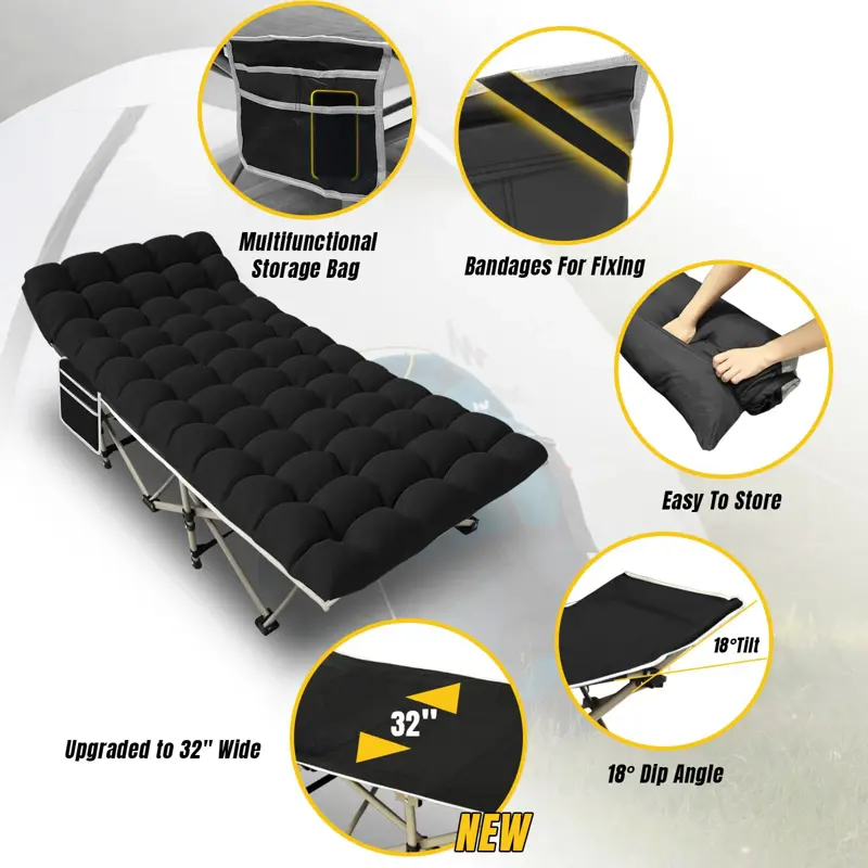 Cama Plegable Camping YELLOW JACKET ASF108B 75x32 Pulgadas