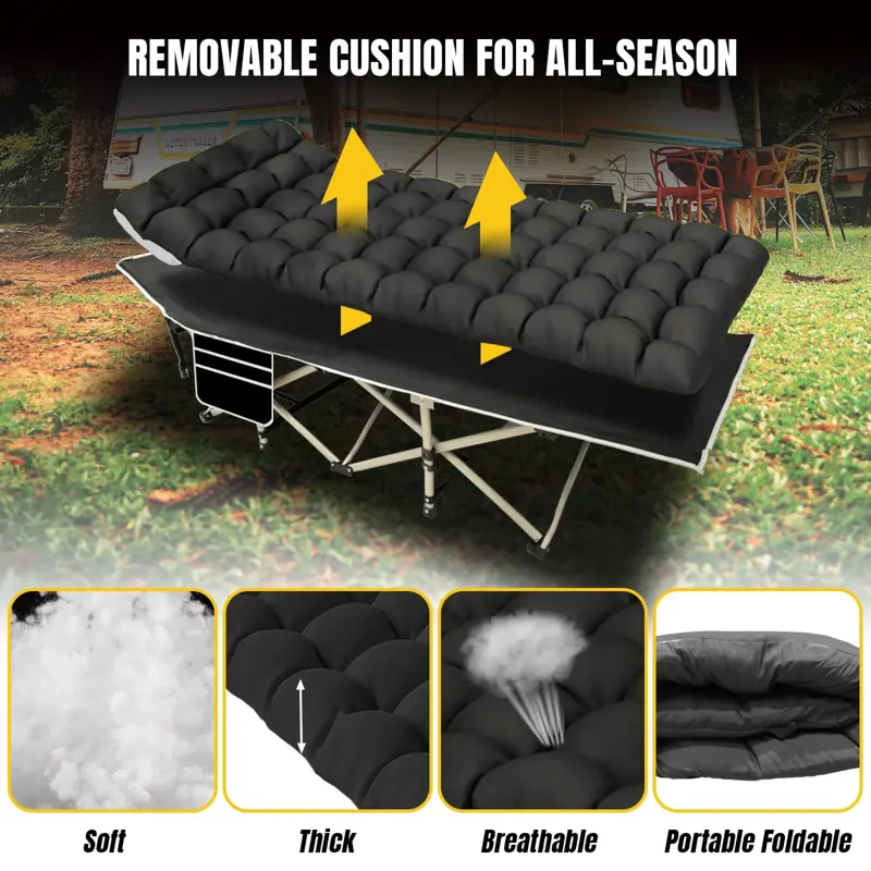 Cama Plegable Camping YELLOW JACKET ASF108B 75x32 Pulgadas