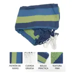 Hamaca Para Camping Paraguaya Con Bolso Premium Azul