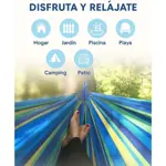 Hamaca Para Camping Paraguaya Con Bolso Premium Azul