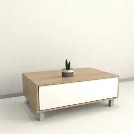 Mesa Ratona Moderna Con Cajon Centr...