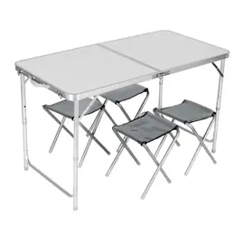 Set Plegable Mesa + 4 Bancos Para C...