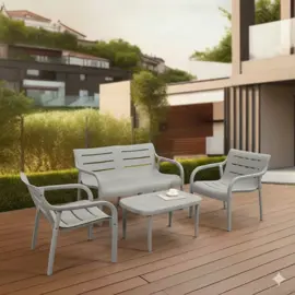 Juego De Living Gris Jardin Interi...