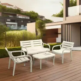 Juego De Living Beige Jardin Inter...