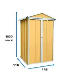 Armario Deposito Galpon de jardin 1x1x2 arena + estante Calibre 28