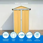 Armario Deposito Galpon de jardin 1x1x2 arena + estante Calibre 28
