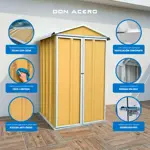 Armario Deposito Galpon de jardin 1x1x2 arena + estante Calibre 28