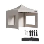 Gazebo Plegable 3x3mts Autoarmable Impermeable Cerrado Waggs Beige